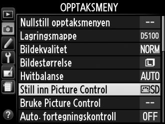 Velg en balansert kombinasjon av innstillinger med Hurtigjustering, eller foreta justering av