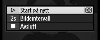 I Funksjonene nedenfor kan utføres under lysbildefremvisningen: Hvis du vil Bruk Beskrivelse Hoppe tilbake/hoppe forover Trykk på 4 for å gå tilbake til forrige bilde og på 2 for å gå til neste bilde.