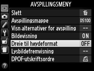 4 Plasser markøren i den valgte menyen. Trykk på 2 for å plassere markøren i den valgte menyen. 5 Marker et menypunkt. Trykk på 1 eller 3 for å markere et menypunkt. X 6 Vis alternativene.