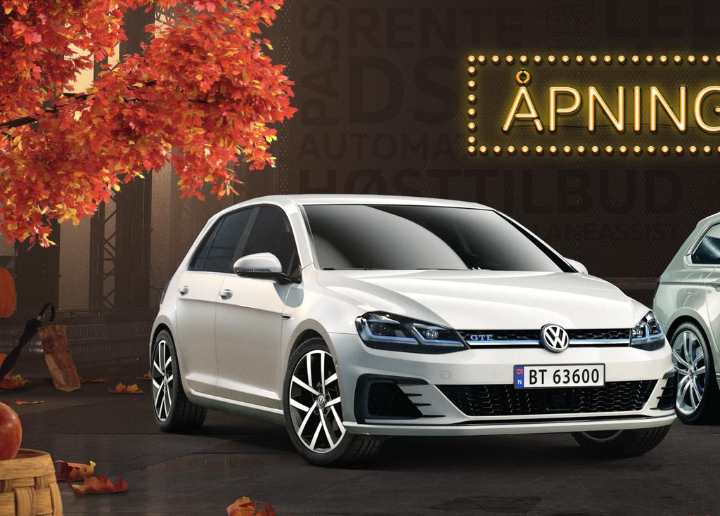 1,99%* rente Åpningstilbud på Golf GTE 1,99%* rente og vinterhjul Golf GTE hybrid fra kr 381.100,-*** Pr. mnd. inkl. termingebyr fra kr 2.695,-** **Priseks. privatleasing inkl. mva og termingebyr.