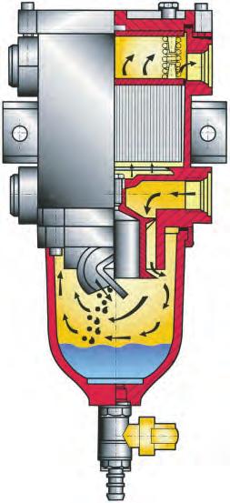 Brennstoff-filtrering SWK2000 Separ filter monteres mellom tank og motorens fødepumpe. Evt. fjernes andre forfiltre.