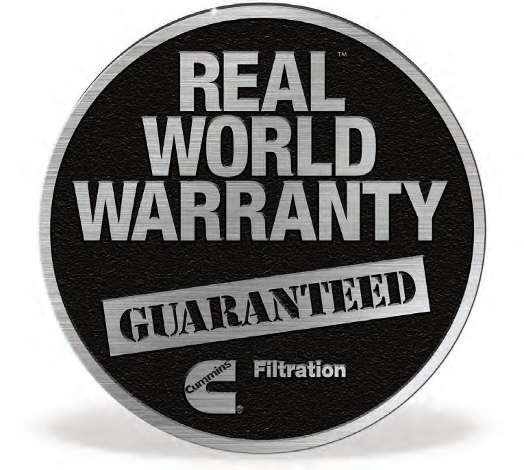 Garantibetingelser Fleetguards garanti Hvis du er misfornøyd med noen av Fleetguards produkter kan du når som helst få et nytt produkt uten kostnad.