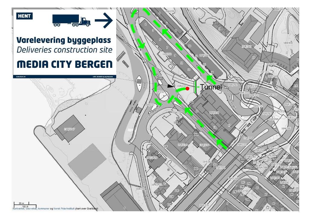 I et av prosjektene til HENT, Media City Bergen, har de lagd egne kjøreplaner for å opprettholde flyt i leveransene til prosjektet (Jentoftsen, 2017).