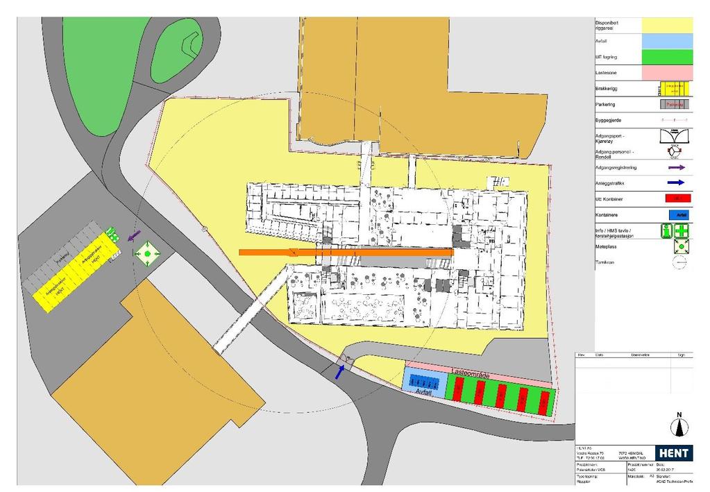 3.4 EKSEMPEL PÅ RIGGPLANER 3.4.1 RIGGPLAN POLARSIRKEL EN VIDEREGÅENDE SKOL E Figur 3.4 og figur 3.