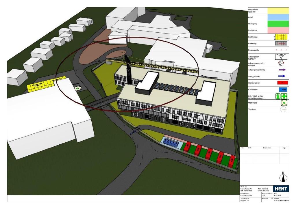 Figur 3. 5: Riggplanen i 3D, Polarsirkelen Videregående Skole (Kristoffersen, 2017).