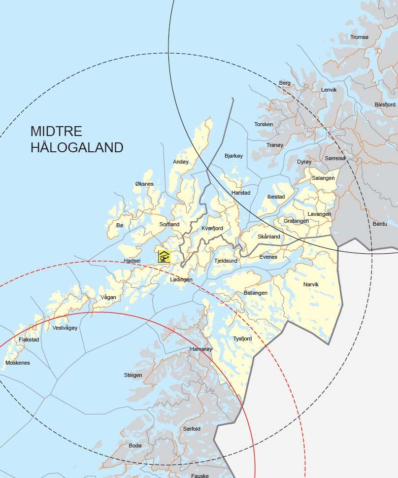 er en helsepolitisk målsetting at 90 % av befolkningen skal nås av legebemannet ambulanse innen 45 minutter, ref. St.meld.nr. 43 (1999 2000).