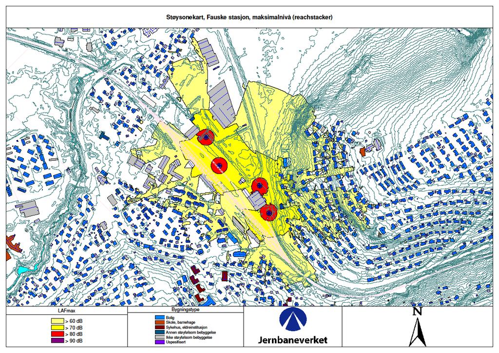 Prosjekt: Revidert hovedplan for Fauske stasjon og godsterminal Fag: Støy og vibrasjoner RAPPORT Dokumentansvarlig: Trygve Aasen Side: 18 av 24 Dokument-ID: MIP-00-A-00370 Rev.: 00 Dato: 01.11.