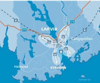 Tønsberg kommuneplan har blant annet følgende utbyggingsprinsipper/ mål: Videreføre og bygge opp om Tønsberg kommunes stjerneformede senterstruktur med bysenteret som hovedsenter.