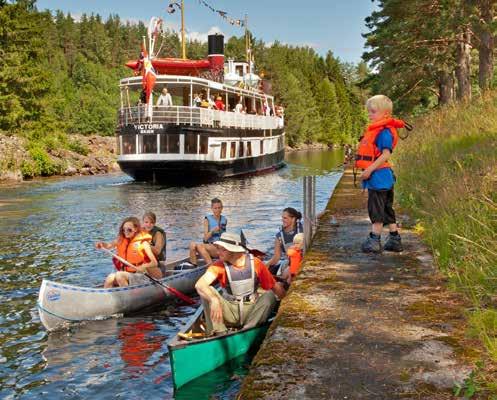 Kanalpakketips Foto: Erling Skoe Ved Kjeldal sluse Padling på kanalen Det er en eksotisk opplevelse å bli sluset gjennom Telemarkskanalen.