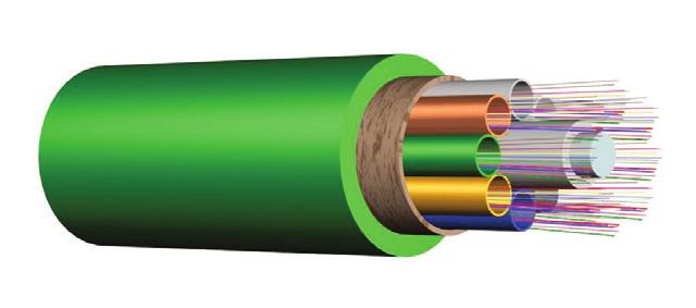 Mikrokabel G96-9 MB-0813 B-lite green 6,4 mm Primærbelagte fibre Senterelementer (FRP) Aramid-garn Kappe Bruksområdet: MB-0813 B-lite green er en metallfri utendørs fiberkabel.