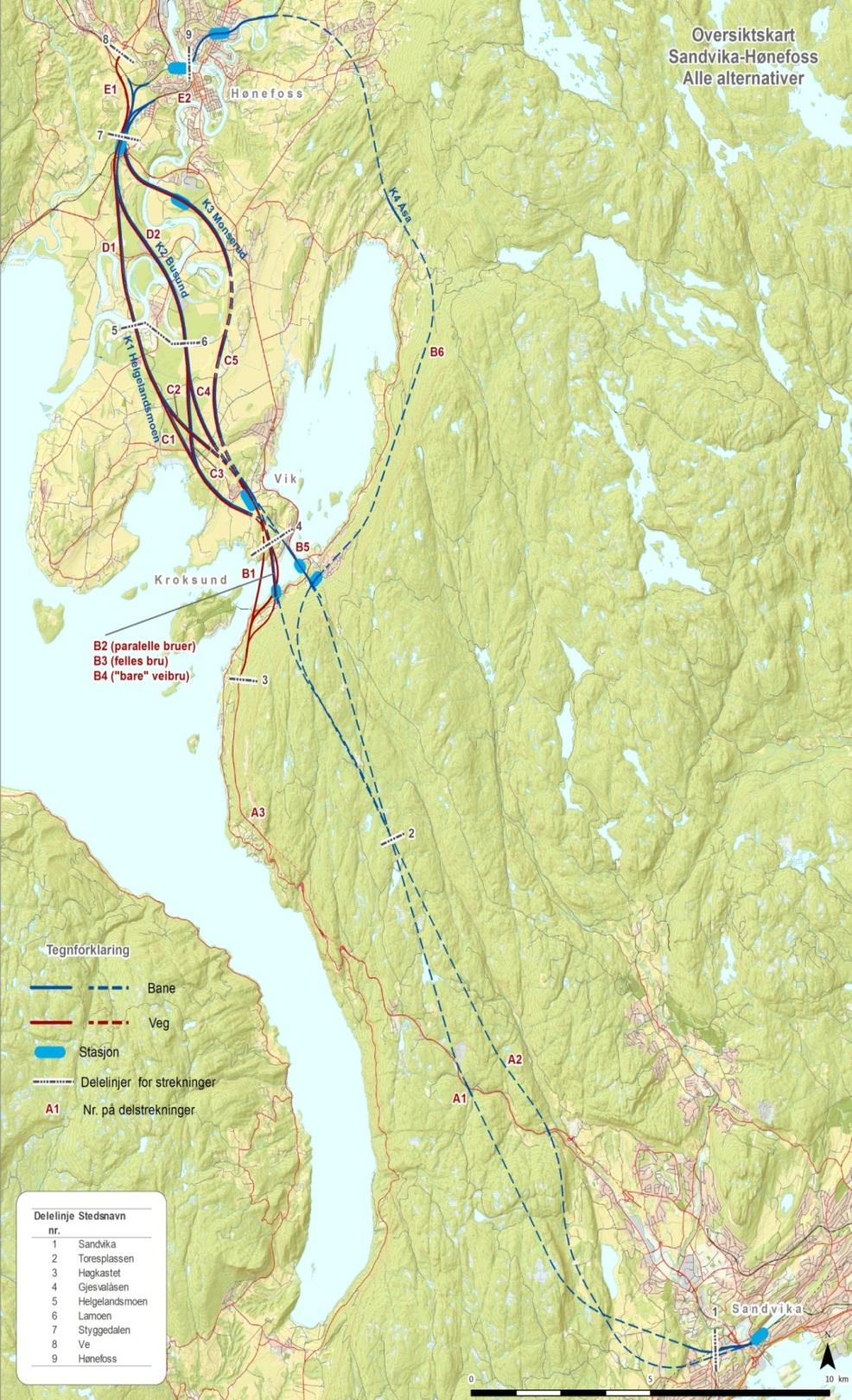 Vurderte hovedgrep/ korridorer: 1.