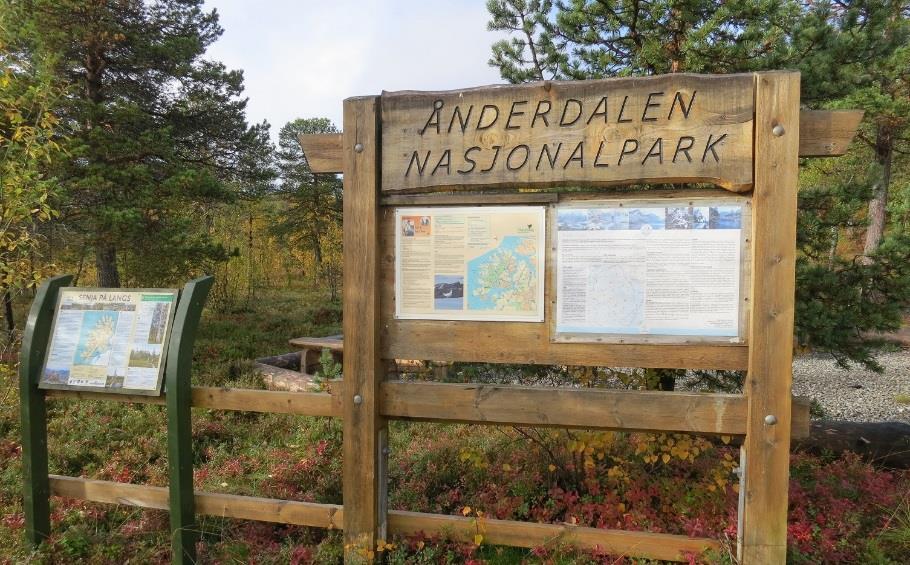 Ånderdalen Nasjonalpark. Foto: Espen Prestbakmo 3.4 Nasjonalparker, store verneområder og inngrepsfrie områder 3.