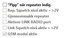 Når kode benyttes, leser base ut eventuelle alarmer, spenning fra strømforsyning, temperatur og GSM signalstyrke.