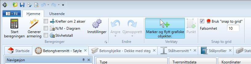 ISY Design Versjon 1.6 Brukergrensesnitt Vi innleder med å beskrive et begrenset utvalg av detaljer fra programmet. For en mer utfyllende liste henviser vi til "Brukermanual ISY Design Generelt".