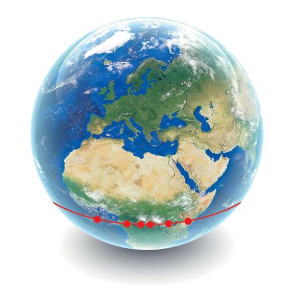 Satellittene Satellittposisjonene Alle TV-satellitter har en egen, men fast posisjon i 36 000 kilometers