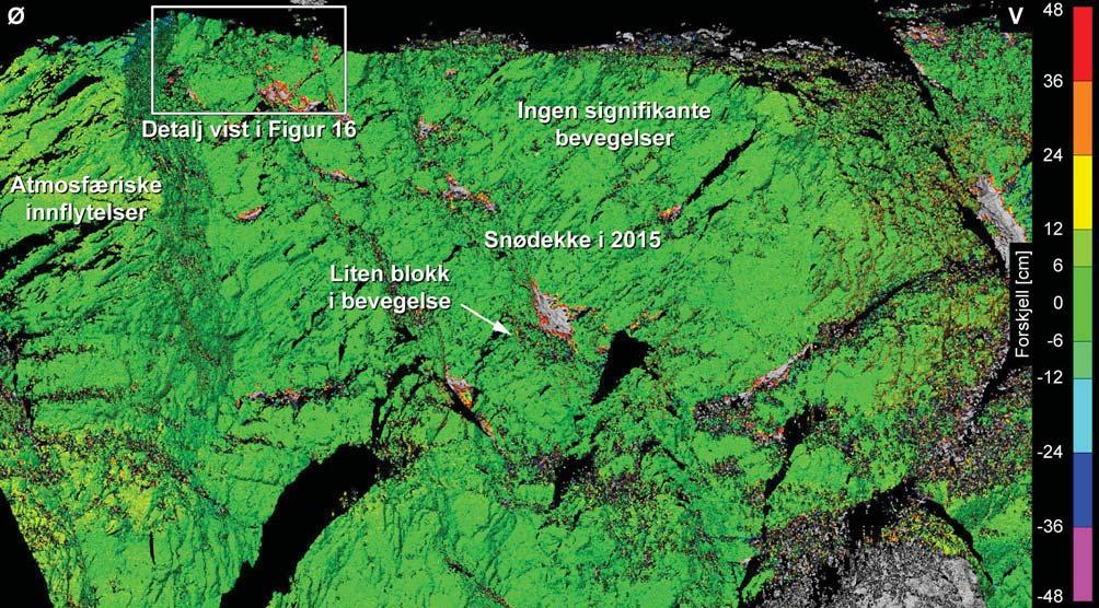 4.1.1 Datasett Det ustabile fjellpartiet Svaddenipun ble innmålt hvert år mellom 2012 og 2015 fra to steder i dalbunnen i Rjukan (Figur 13).