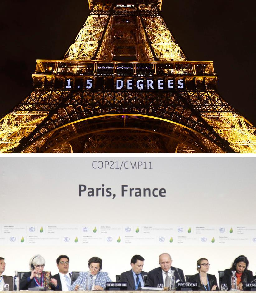 Energi / Klima: Paris-avtalen 2015 Hovedpunkter i Paris-avtalen: Global oppvarming skal begrenses til to grader, og det skal jobbes for å klare 1,5 grader Veden skal bli klimanøytral i løpet av siste