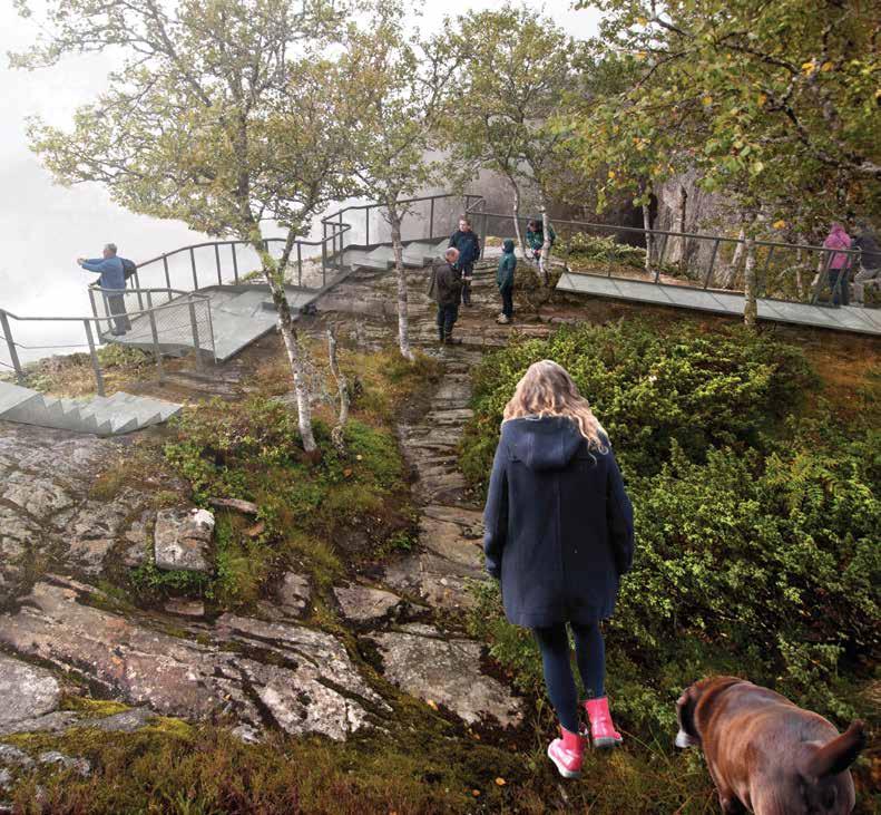 Både på Fossli og på Fossatromma vil det bli tilrettelagte utsiktspunkt som sikrer at