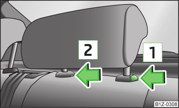 Riktig justerte hodestøtter gir sammen med sikkerhetsbeltene en effektiv beskyttelse av fører og passasjerer» side 120, Riktig sittestilling.