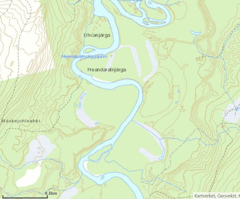 VEDLEGG forslag til forbudssoner for stangfiske Máskejohka med sideelver