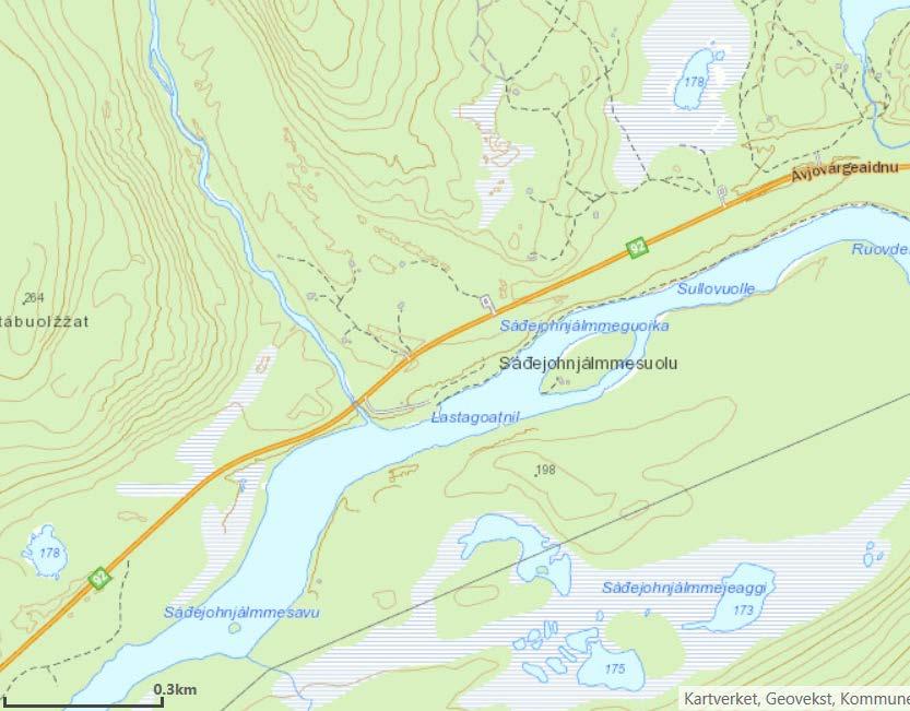 VEDLEGG forslag til forbudssoner for stangfiske Kárášjohka og Iešjohka Iešjohka ved utløpet av