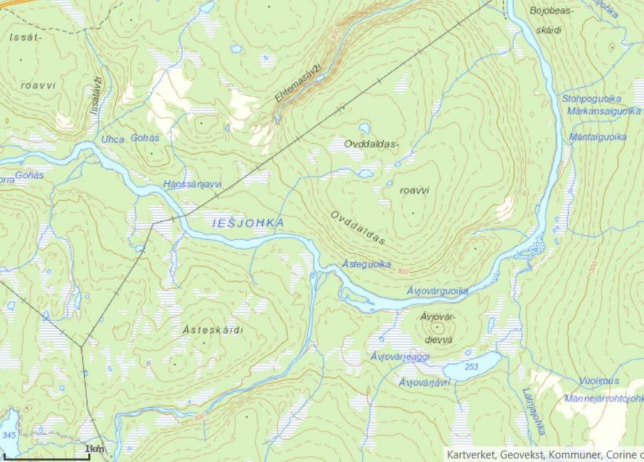 VEDLEGG forslag til forbudssoner for stangfiske Kárášjohka og Iešjohka Iešjohka forslag til forbudssone