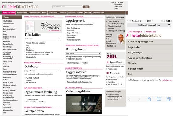 Felles kunnskapsbase for hele helsetjenesten på tvers av profesjoner, omsorgsnivåer og