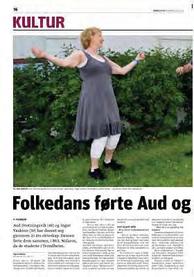 Det blir også Nordisk folklore-konsert og nattkonsert med unge spelemannstalent fra hele norden. Adresseavisen Side 23 av 109 Folkedans førte Aud og Ingar sammen KULTUR Trønder-Avisa.