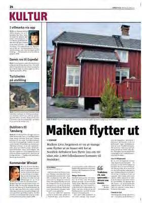 Vedlegg 82 Maiken flytter ut - Nordlek inn Trønder-Avisa. Publisert på trykk 19.06.2012. Sigrun Bakken. - sigrun@t-a.no. Seksjon: KULTUR. Side: 24,25. Del: 1.