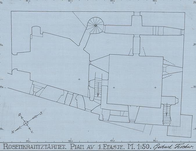 1930-tallet - Bygningsarkeologiske undersøkelser, G. Fischer m.fl.