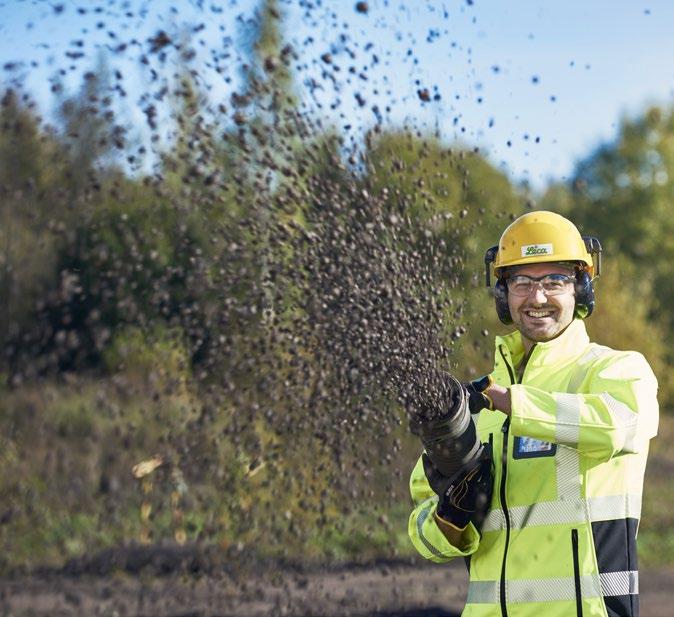 Når det skal foregå støpearbeider stabiliseres flaten videre med armeringsnett (P091/K131).