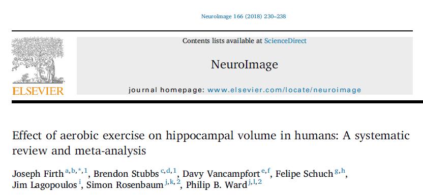 . Dyreforskning har vist volumøkning i hippocampus som respons på aerob trening. Forskning på mennesker har vært tvetydig.