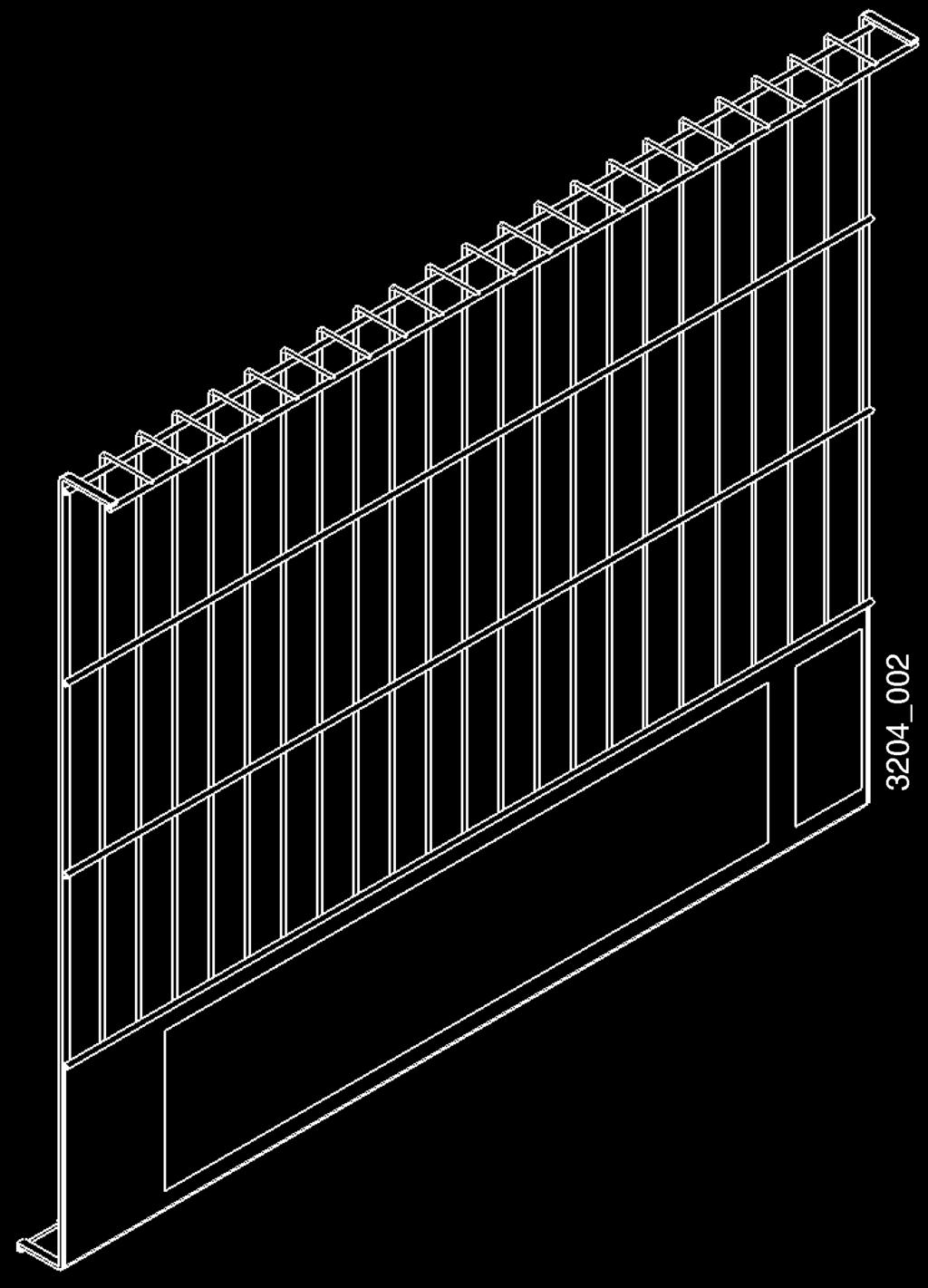 Rekkverksnett stål 1,3 m 3204 Mk II Mønsterbeskyttet System.