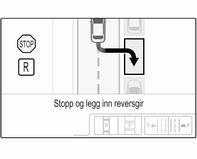 Slå på blinklyset på førersiden hvis du vil finne en parkeringsplass på førersiden. Når en plass oppdages, vises dette i førerinformasjonen og det høres et lydsignal.