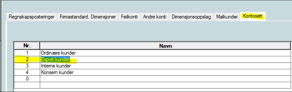 Konteringsgruppe: Man kan ha flere konteringsgrupper, f.eks. en gruppe for salg deler, en gruppe for salg arbeid, en gruppe for salg frakt osv. Endre salgskonto pr.