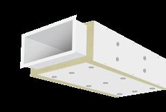 ISOLASJON Kanalen isoleres med PAROC Hvac Fire Slab-plate, som velges i henhold til aktuell brannklasse og veggkonstruksjon. Se tabell på side 6.