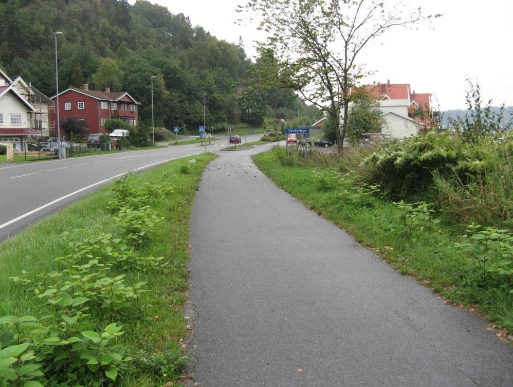 Rute m: Helgerødveien Rutebeskrivelse: Ruta følger Helgerødveien fra Årøveien til Nesskogveien. Transportfunksjon: Hovedveg ( nedreveg til Tønsberg ). Del av nasjonal sykkelrute 1.