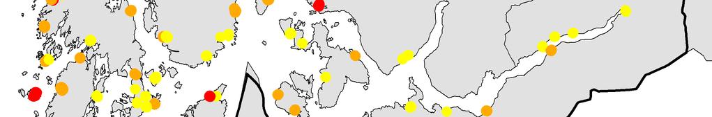 Miljø i kategori B (orange) har verneverdiar