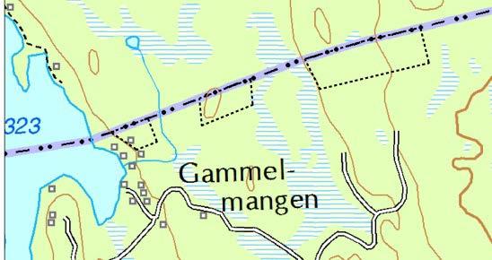 4 Fem hyttetomter øst for Åsnesmangen Gnr/bnr 123/13 og 135/6 Dagens formål: LNF Foreslått formål: Fritidsbebyggelse Arealstørrelse: Ca.