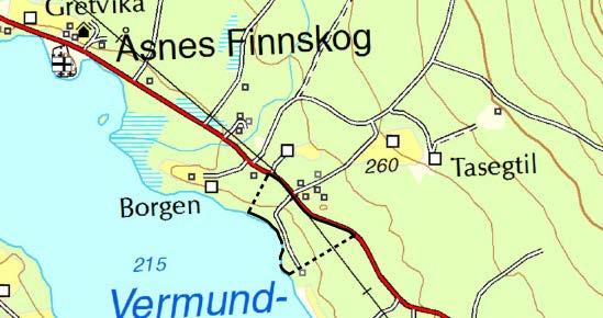 16 Campingplass ved Vermundsjøen. Gnr/bnr 4/5 Dagens formål: LNF Foreslått formål: Fritids- og turistformål Arealstørrelse: Ca.