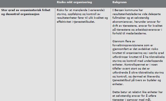 er avgrensende /hindrende. Vi mener at dette temaet bør være forbeholdt byrådet som har mange forhold å ta hensyn til i en virksomhet med årlig «omsetning» på ca. 20 milliarder kroner.