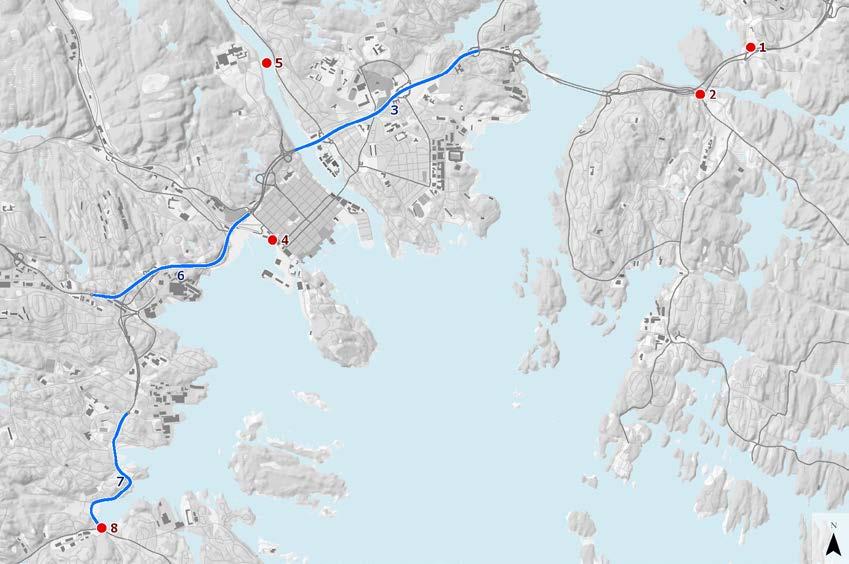 BYUTREDNING KRISTIANSANDSREGIONEN :: SAMFUNNSØKONOMISK ANALYSE BMA-grunnlaget (KVU/ Bypakke 2030) VMP1 nullvekst storkommune VMP2 nullvekst storkommune Trafikantnytte 12,5 2,6 11,2 Operatørnytte 0,0