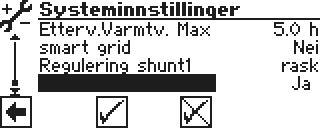 Silent Mode uke = 1. slå av desuperheater: Tre tidsrom kan tastes inn for hele uken.