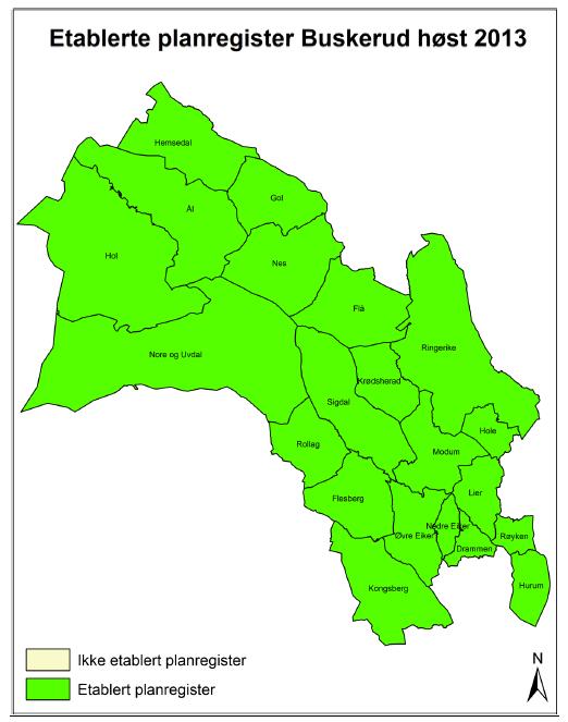 DOK - status - fylkesvis dekning - plan og