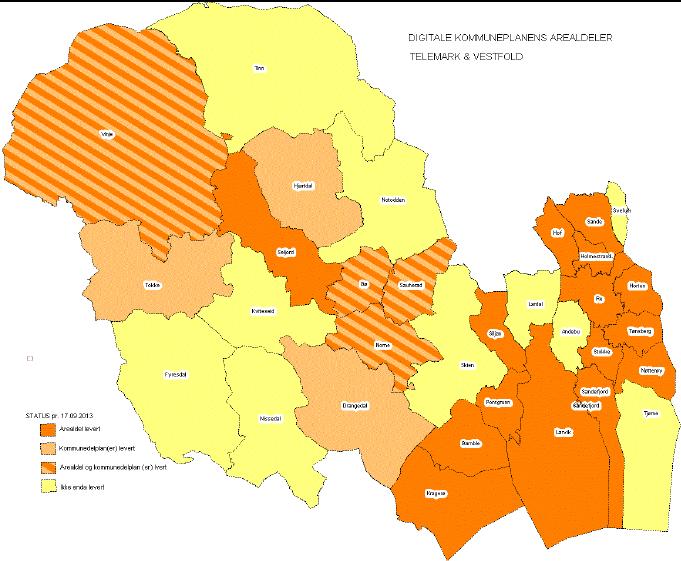 geodataplanen vise status for temadata som