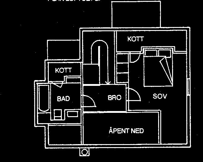 etasje Skjermet hage Plan lofts etg.