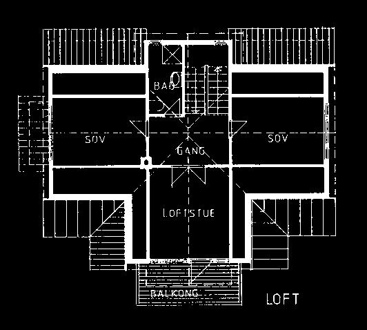 underetasje og loft.