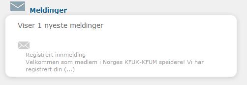 PROFILSIDE Når du har logget inn vil du komme inn på din profilside.