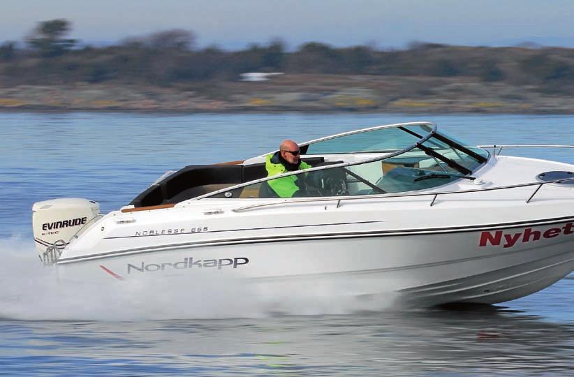 Nordkapp Noblesse 655 med Evinrude E-tec 150 Utfordreren Nordkapp er et av de få norske merkene som tør utfordre i den absolutte tetgruppen av daycruisere. Med nye 655 treffer de blink.