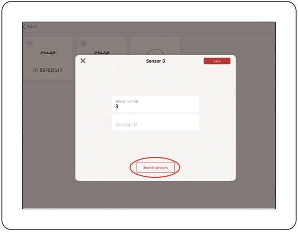 3Polar Club-appen velger neste tilgjengelige nummer for sensoren, men du kan også endre nummeret hvis du ønsker det.